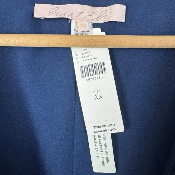 Anthropologie Hutch Leigh Wrap‎ Maxi Dress Balloon Sleeve Belted Sz XS NWT - Picture 6 of 8